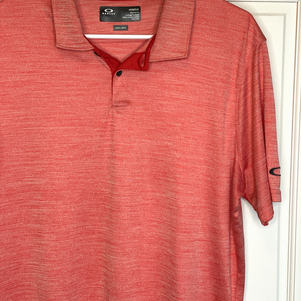 Oakley Hydrolix Men's Performance Golf Shirt Sz L Regular Fit Outdoor Active - Picture 3 of 13